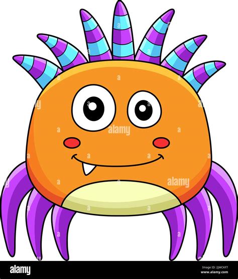 Monster Spider Cartoon Colored Clipart Stock Vector Image & Art - Alamy