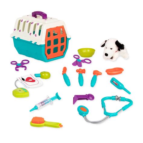 Battat Vet Kit Clinic Interactive Pretend Role Play for Kids (15 Pieces), Medical Kits - Amazon ...