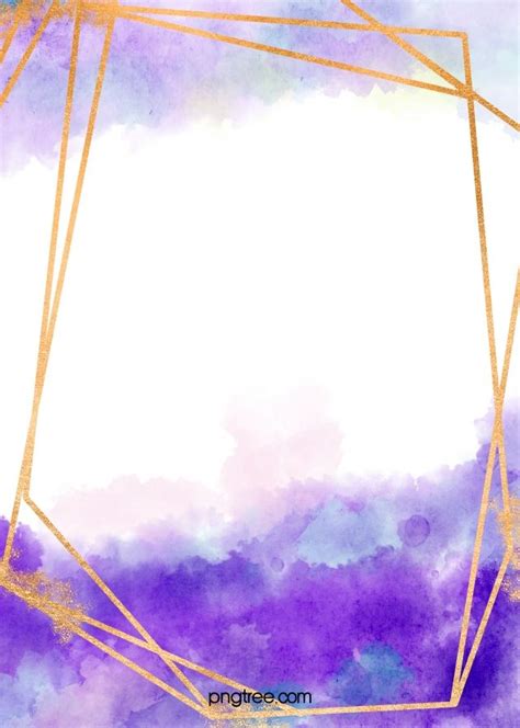 purple and gold watercolor background with an empty square in the ...