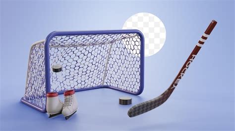 Premium PSD | Psd file illustration of a hockey game 3d icon