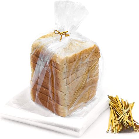 FUNSTITUTION Clear Plastic Bags Reusable Bread Storage with Twist Ties 100 Pack - Walmart.com