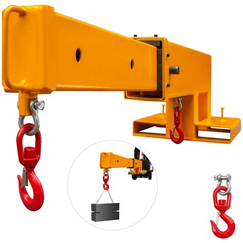 VEVOR Forklift Mobile Crane 5500lbs Capacity, Forklift Crane Attachment w/Truss Jib Boom ...