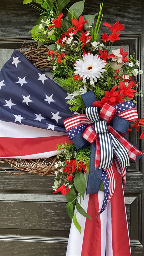 Flag Wreath, American Flag Wreath, Patriotic Wreath, Summer Wreath ...