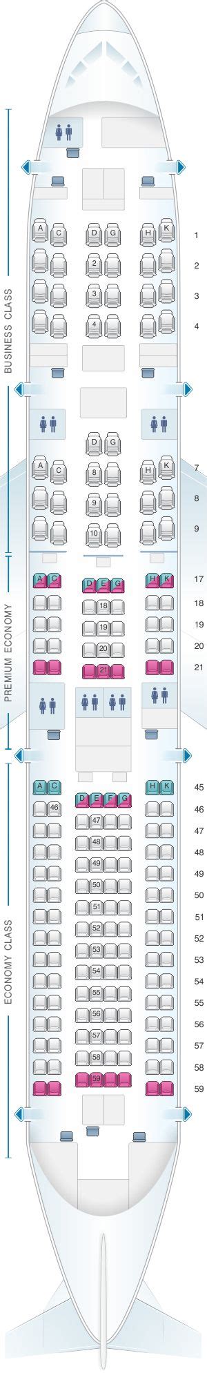 Seat Map Japan Airlines (JAL) Boeing B787-9 E71 | Air new zealand, Air ...