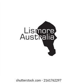 Lismore Australia Map Black Lettering Design Stock Vector (Royalty Free ...