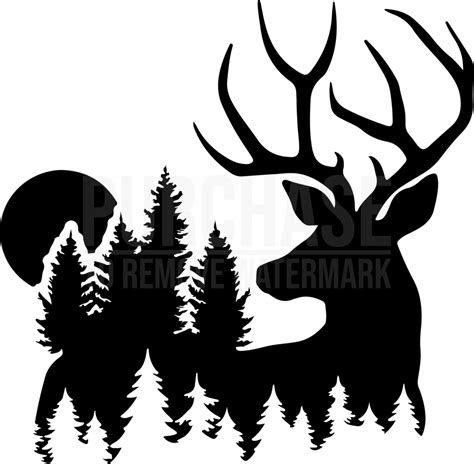 Deer Forest SVG, Forest SVG, Deer SVG