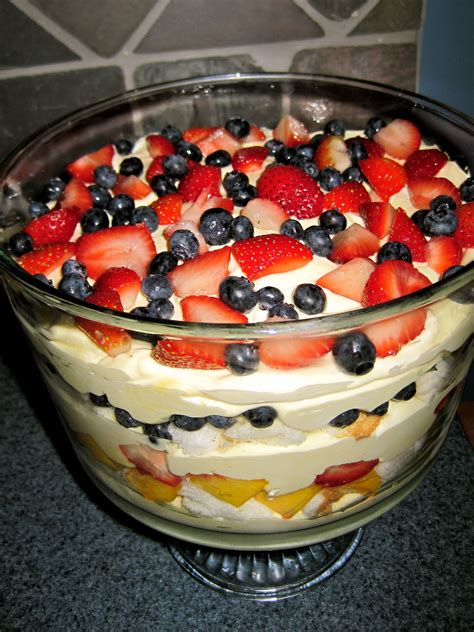 4th of July Fruit Trifle | Recipe | Trifle recipe, Angle food cake recipes, Desserts