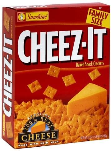 Cheez It Family Size Baked Snack Crackers - 24 oz, Nutrition ...