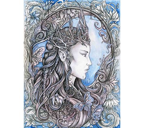 Wall Décor Home Décor wall art The Star Queen elf woman fantasy ...