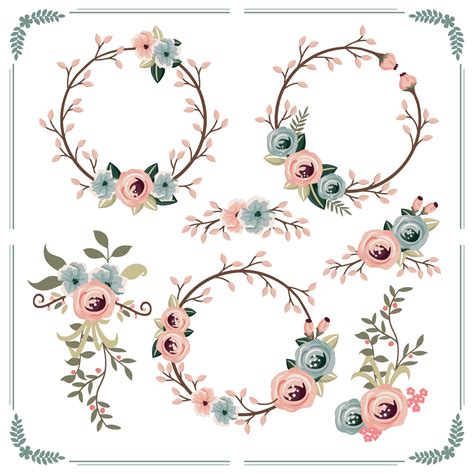 Floral Spring Wreath Spring Flowers Background, Wreath Frames, Spring Flower Wreath, Floral ...