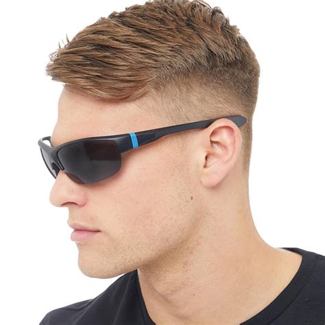 Buy Kangaroo Poo Mens Wrap Around Sunglasses Black/Blue