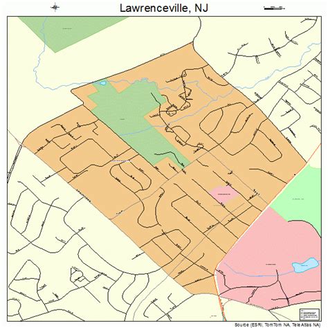 Lawrenceville New Jersey Street Map 3439570