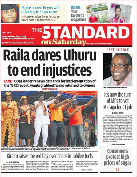 Standard Digital ePaper :: Kenya, Daily ePaper, Standard Newspaper, The ...