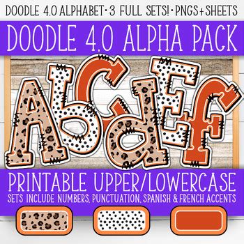 Alphabet & Number Clipart | (3) Sets - Large For Wall & Boards | AL55BOD4-A183