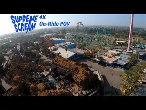 Supreme Scream The Tallest Ride at Knotts Berry Farm | 4K On-ride POV. - YouTube