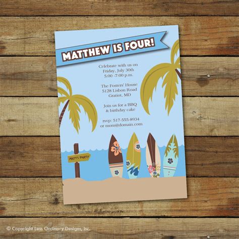 Printable Swim Party Invitations - Invitation Design Blog