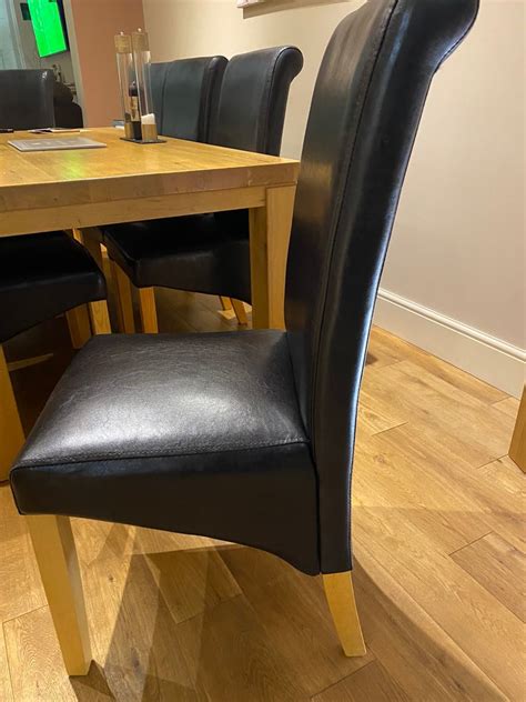 8 Brown Leather High back Dining Chairs | in Ruislip, London | Gumtree