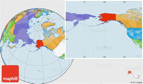 Alaska In The World Map - States Of America Map