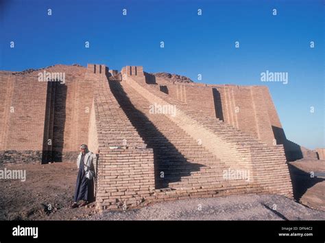 Ziggurat of Ur of the Chaldees ancient Sumerian site in Southern Iraq ...