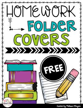 Homework Folder Cover by Melissa O'Bryan - Wild About Fifth | TpT