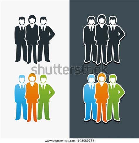 Vector Isolated Business People Icon Set Stock Vector (Royalty Free ...