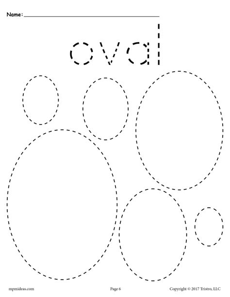 FREE Ovals Tracing Worksheet - Tracing Shapes Worksheets – SupplyMe