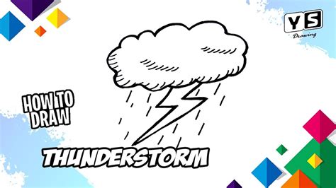 How to draw Thunderstorm - YouTube