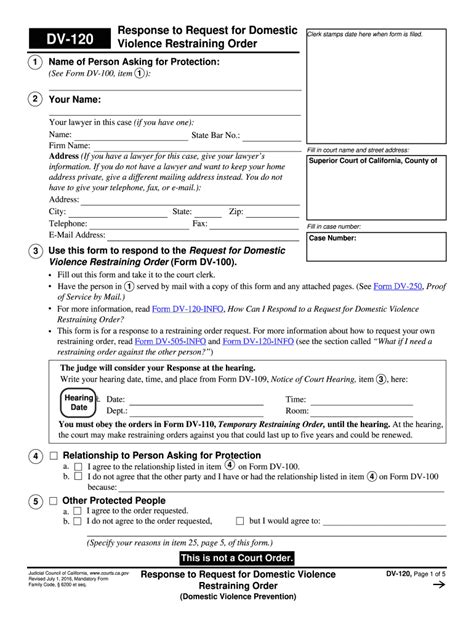 Dv 120 2016-2024 Form - Fill Out and Sign Printable PDF Template | airSlate SignNow