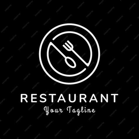 Premium Vector | Fork spoon and plate logo design food or restaurant logo