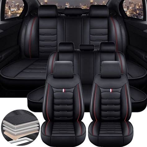 For Honda CR-V Leather Front Rear Car Seat Covers 5-Seats Protectors ...