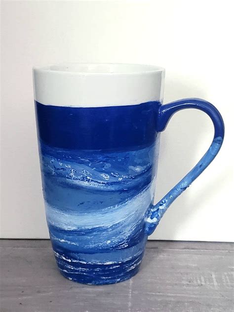 Tall Blue 20 Oz Coffee Mug | Etsy | Purple coffee mugs, Blue coffee mugs, Mugs