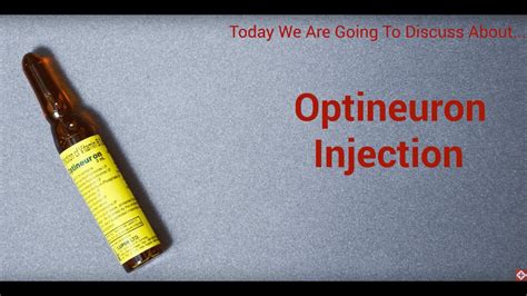 Optineuron Injection: How to Use and it's Side Effects | Prescription & Consumption | 2019 Guide ...