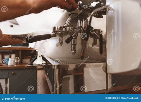 Steam Rising from the Industrial Coffee Machine Stock Photo - Image of froth, kitchen: 81039424