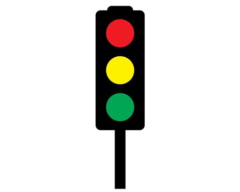 a traffic light that is red, yellow and green