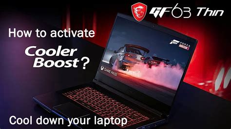 HOW TO ACTIVATE COOLER BOOST ON MSI GAMING LAPTOP - MSI GF63 THIN - YouTube