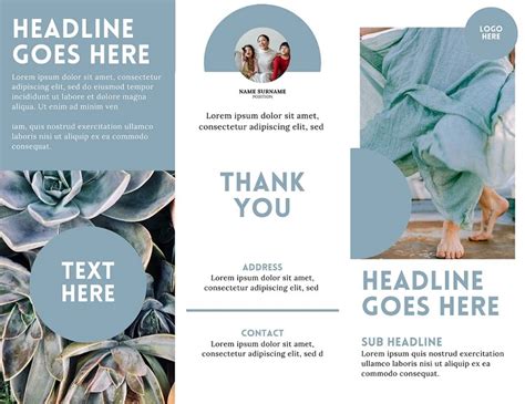 Free Canva Trifold Corporate Business Brochure Templates