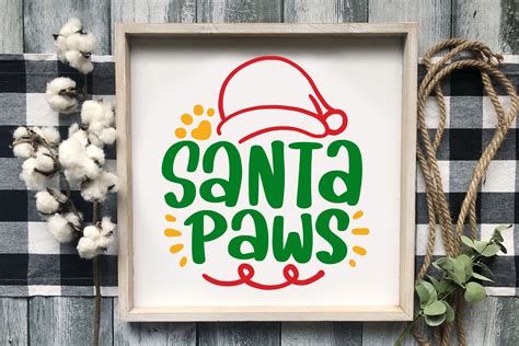 Santa Paws SVG Cut File By dapiyupi | TheHungryJPEG