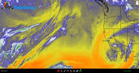 Water vapor satellite imagery over the Pacific Ocean reveals a low pressure system moving into ...