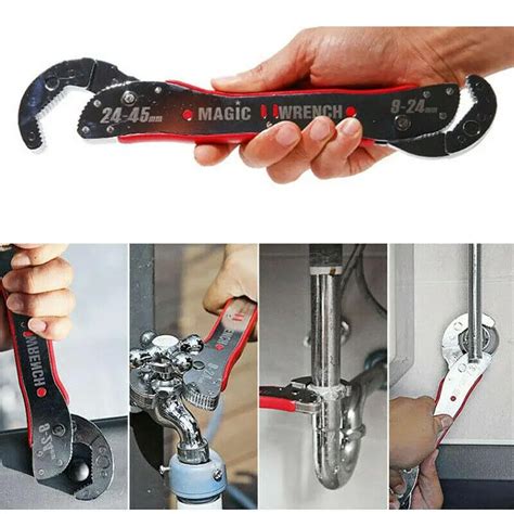 Litake 9 45mm Adjustable Magic Wrench Multi function Universal Spanner Tool Sliver Color 29.5*4. ...