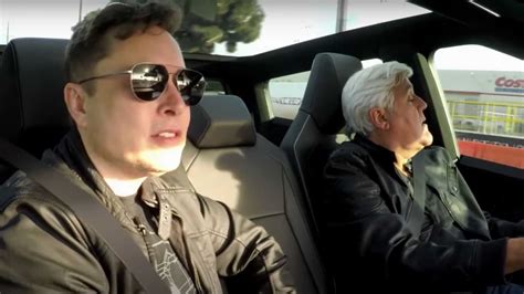 Jay Leno Drives The Tesla Cybertruck, Musk Rides Shotgun