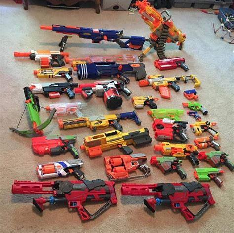 My sons Nerf gun collection : r/Nerf