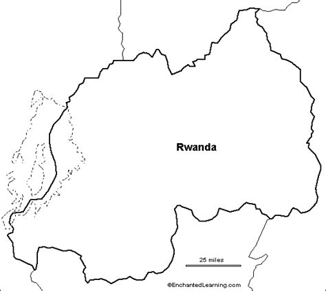 Outline Map: Rwanda - EnchantedLearning.com