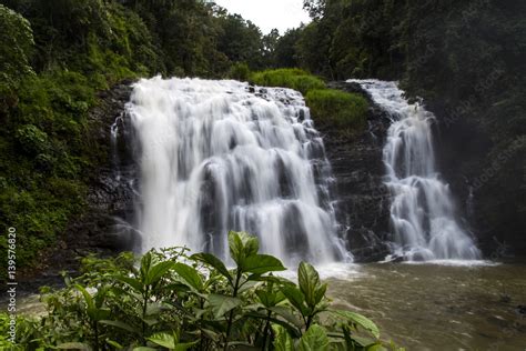 Abbey falls in the coorg region of KArnataka India Stock Photo | Adobe Stock