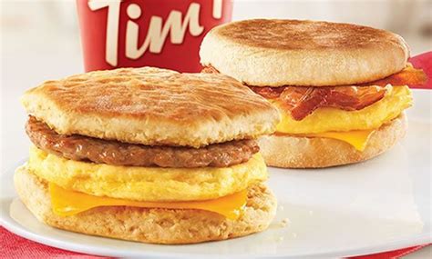 2 for $5 Classic Breakfast Sandwiches at Tim Hortons