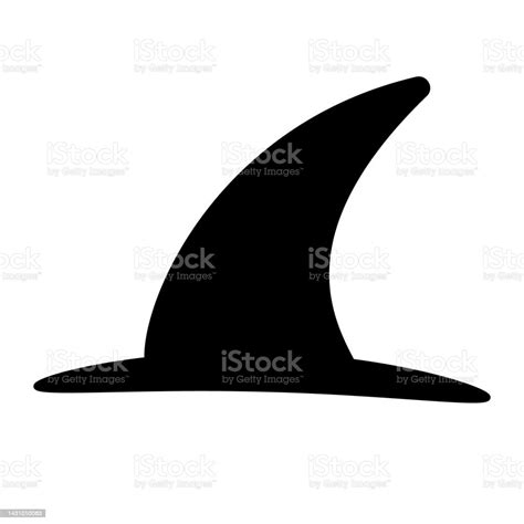 Vector Flat Cartoon Witch Hat Silhouette Stock Illustration - Download ...