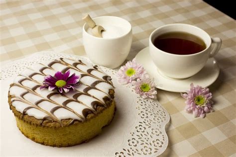 Cake and tea stock photo. Image of holiday, brown, candy - 8027038