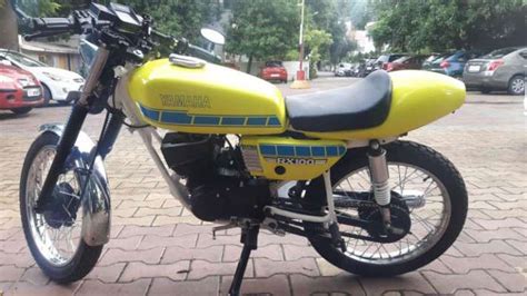 Yamaha RX100 Modified to Cafe Racer - Yamaha Old Bikes List