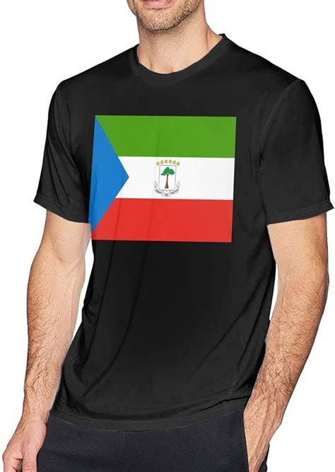 Amazon.com: Flag of Equatorial Guinea Men's Short Sleeve T Shirts Tees: Clothing