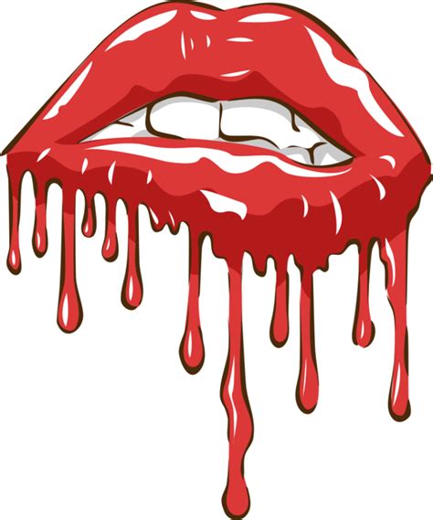 Dripping lips png graphic clipart design 20962887 PNG