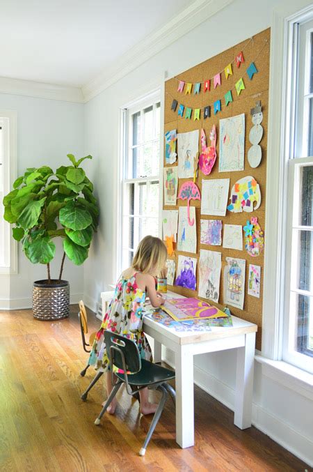 How To Make A Giant Cork Board Wall For Kid Art | Young House Love